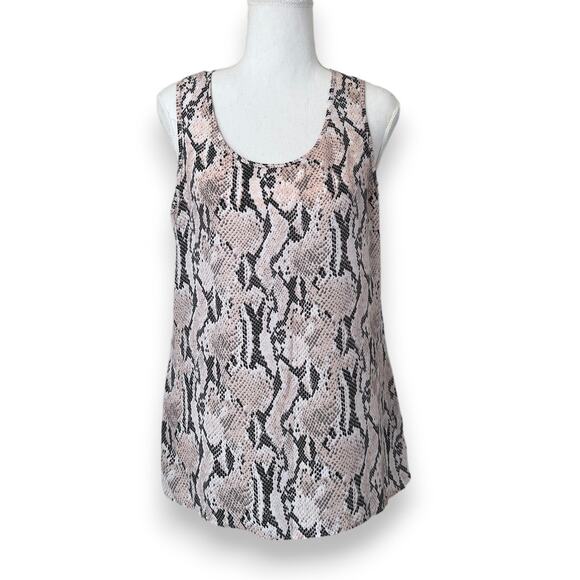 Express Tops - Express, Snake Print Open Back Tank Top - Size M
